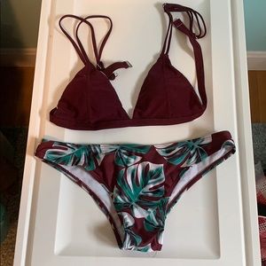 Maroon/ plum bikini